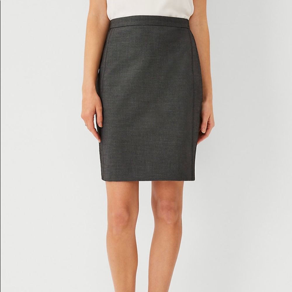 Ann Taylor The Petite Pencil Skirt Beige/Grey